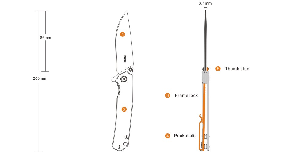 Ruike P801SF Everyday Carry Knife